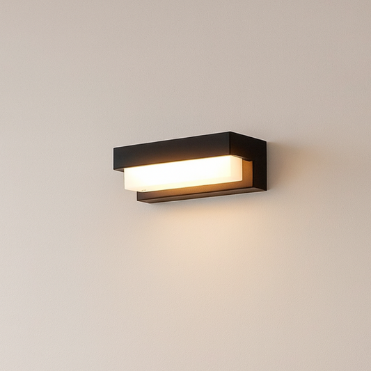 Lámpara de Pared Solar para Exteriores con Panel Solar Integrado