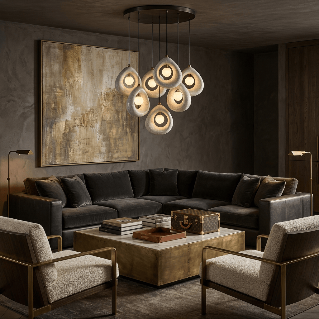 Circular Wabi-Sabi Pendant Light