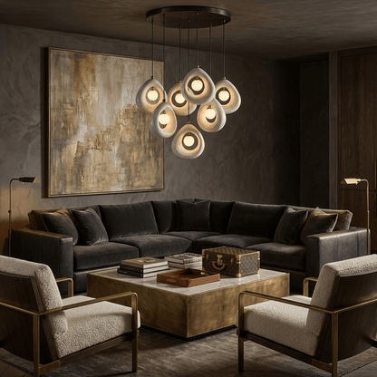 Circular Wabi-Sabi Pendant Light