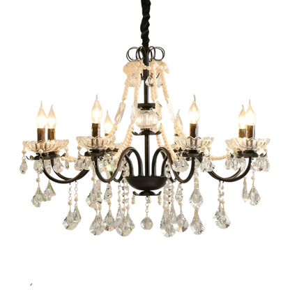 Elegant Black Crystal French Chandelier for Luxurious Home Decor