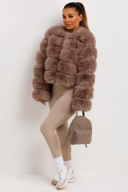 Faux Fur Bubble Coat
