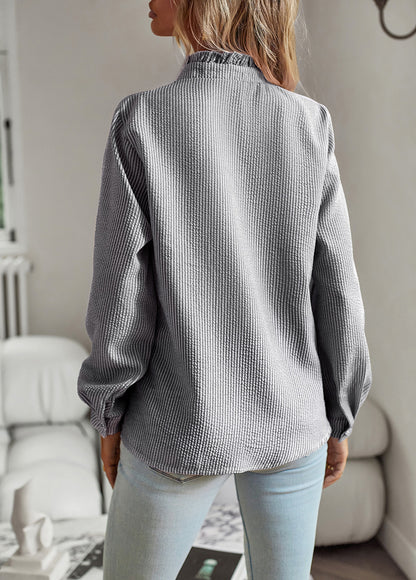 Elegant Ruffle Sleeve Blouse