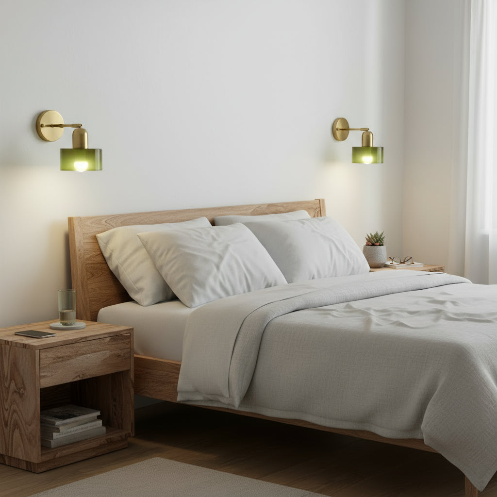 Lámpara de Pared de Cristal Colorido con Estilo Bauhaus