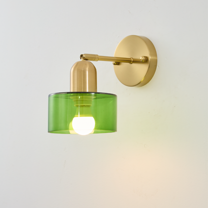 Lámpara de Pared de Cristal Colorido con Estilo Bauhaus