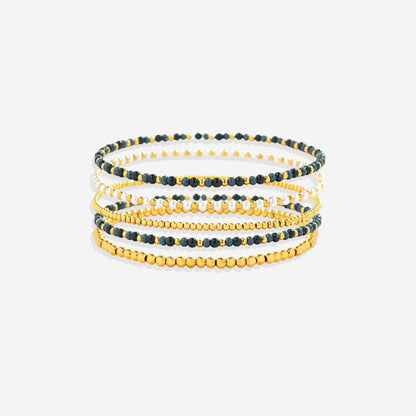 Weather the Storm Beaded Bracelet Stacking Set