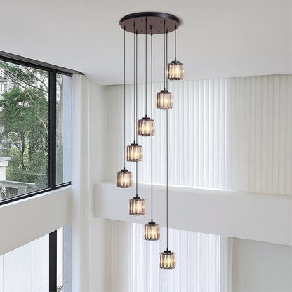 Lustre en cristal Ida avec escalier élégante