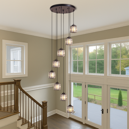 Lustre en cristal Ida avec escalier élégante