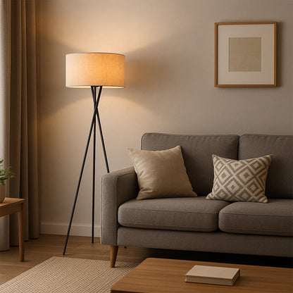 Elegance en Seda: Lámpara de Pie para un Ambiente Sofisticado
