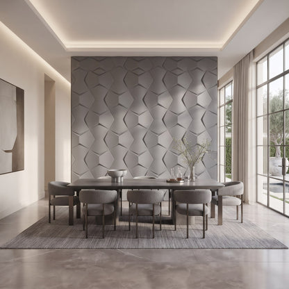 Bowtie Geometric 3D Leather Wall Panel