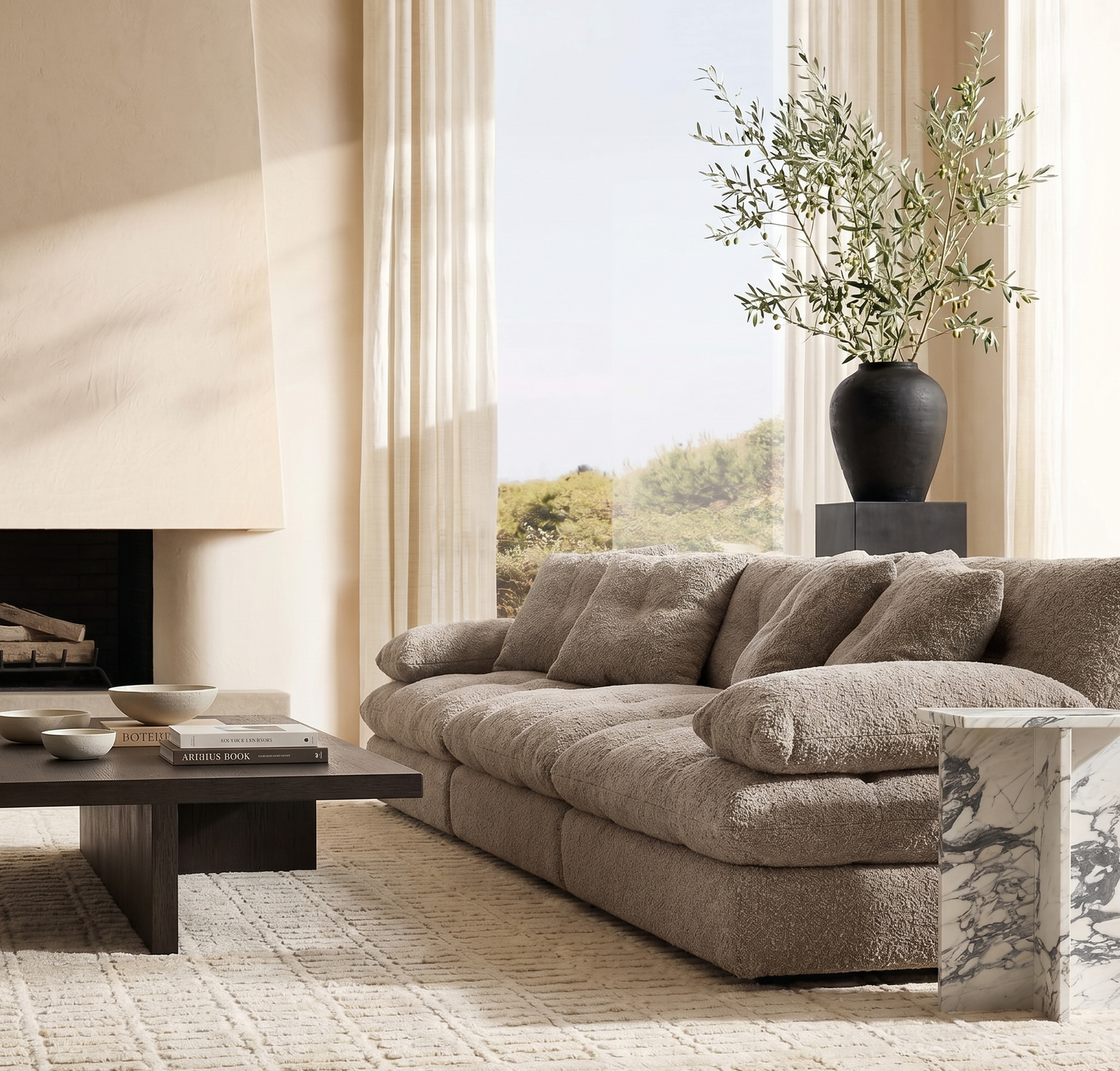 Reposapiés para sofá Nimbus - Comodidad acolchada con almacenamiento oculto y diseño moderno