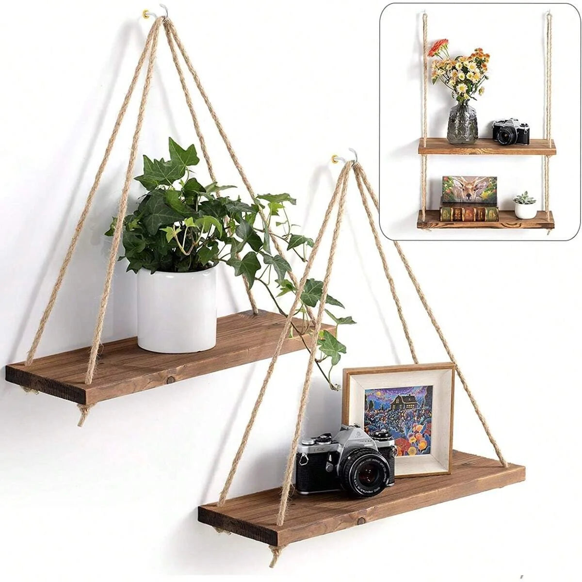 Urban Boho Hanging Shelves