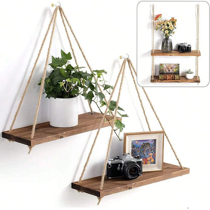 Urban Boho Hanging Shelves