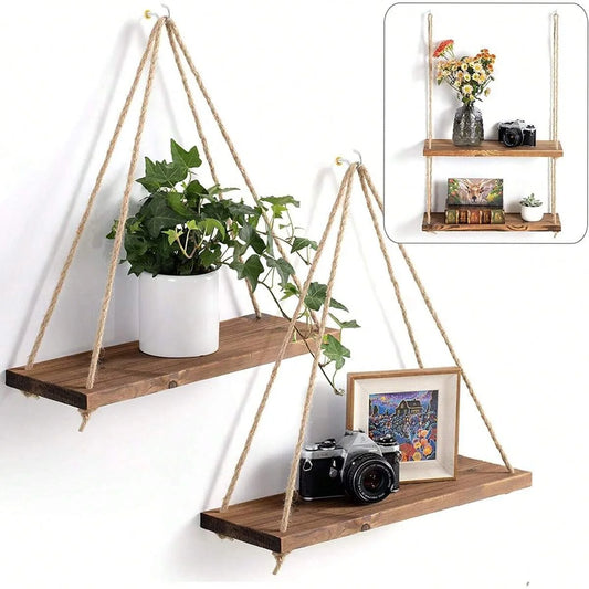 Urban Boho Hanging Shelves