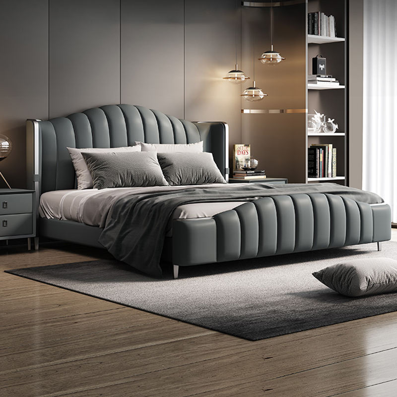 Royal Industrial Upholstered Bed Frame