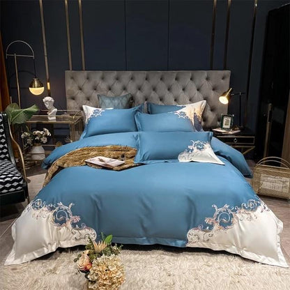Dreamy Blue Duvet Cover Set (Long-Staple Sateen Cotton)