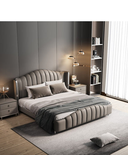 Royal Industrial Upholstered Bed Frame