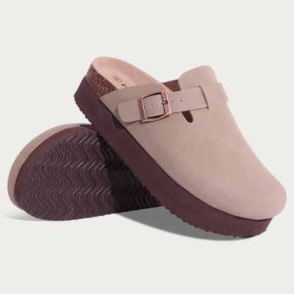 Comwarm Cork Sole Leather Clogs