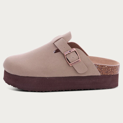 Comwarm Cork Sole Leather Clogs