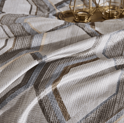 Geometric Waves Duvet Cover Set (Long-Staple Sateen Cotton)