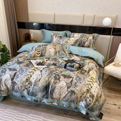 Feather Heathe Duvet Cover Set (Long-Staple Sateen Cotton)