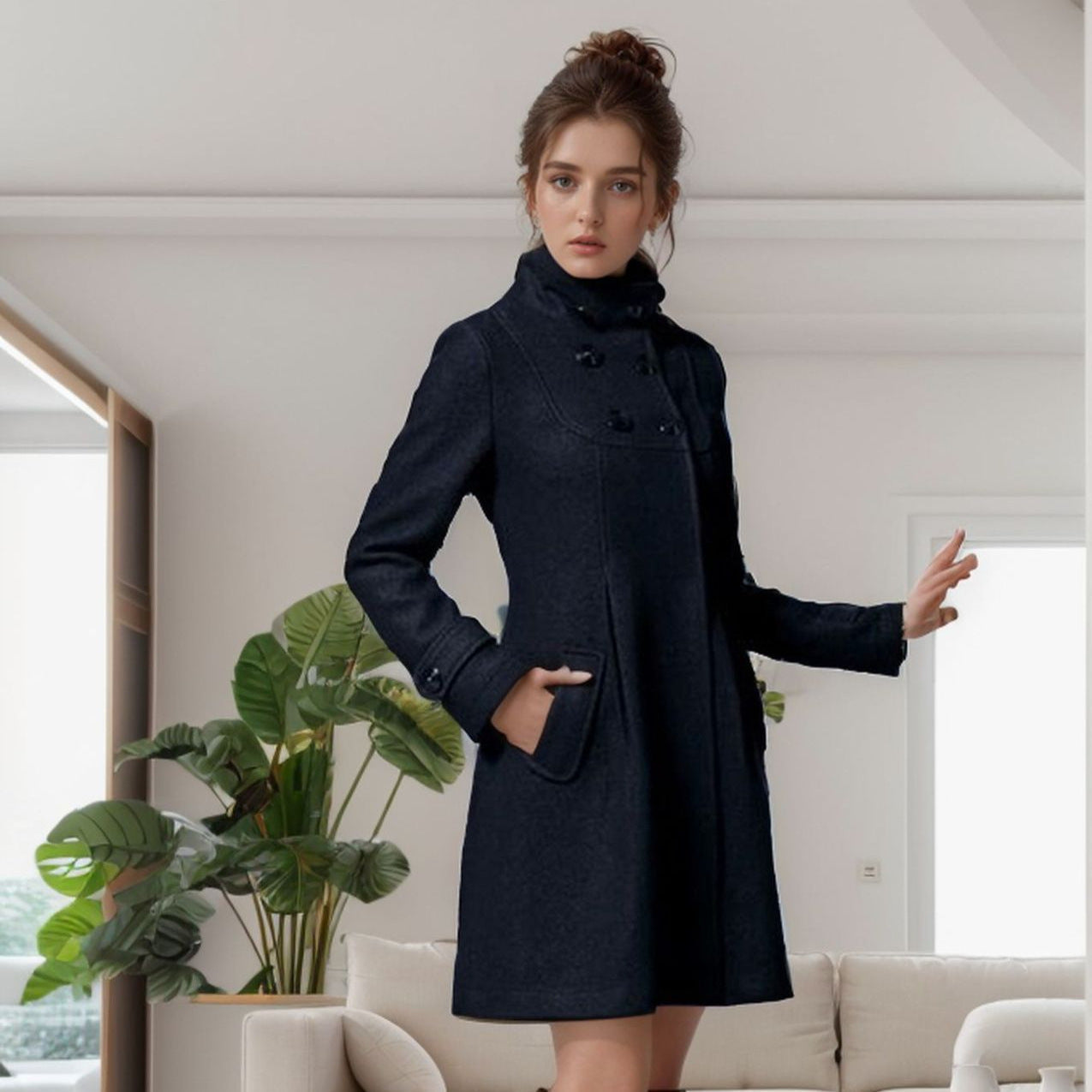 KARLA | VESTE ROBE ÉCHARPE À CAPUCHE