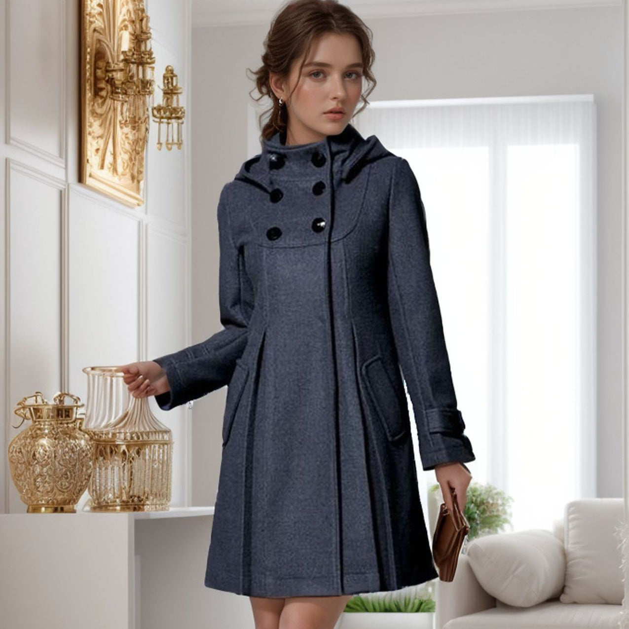 KARLA | VESTE ROBE ÉCHARPE À CAPUCHE