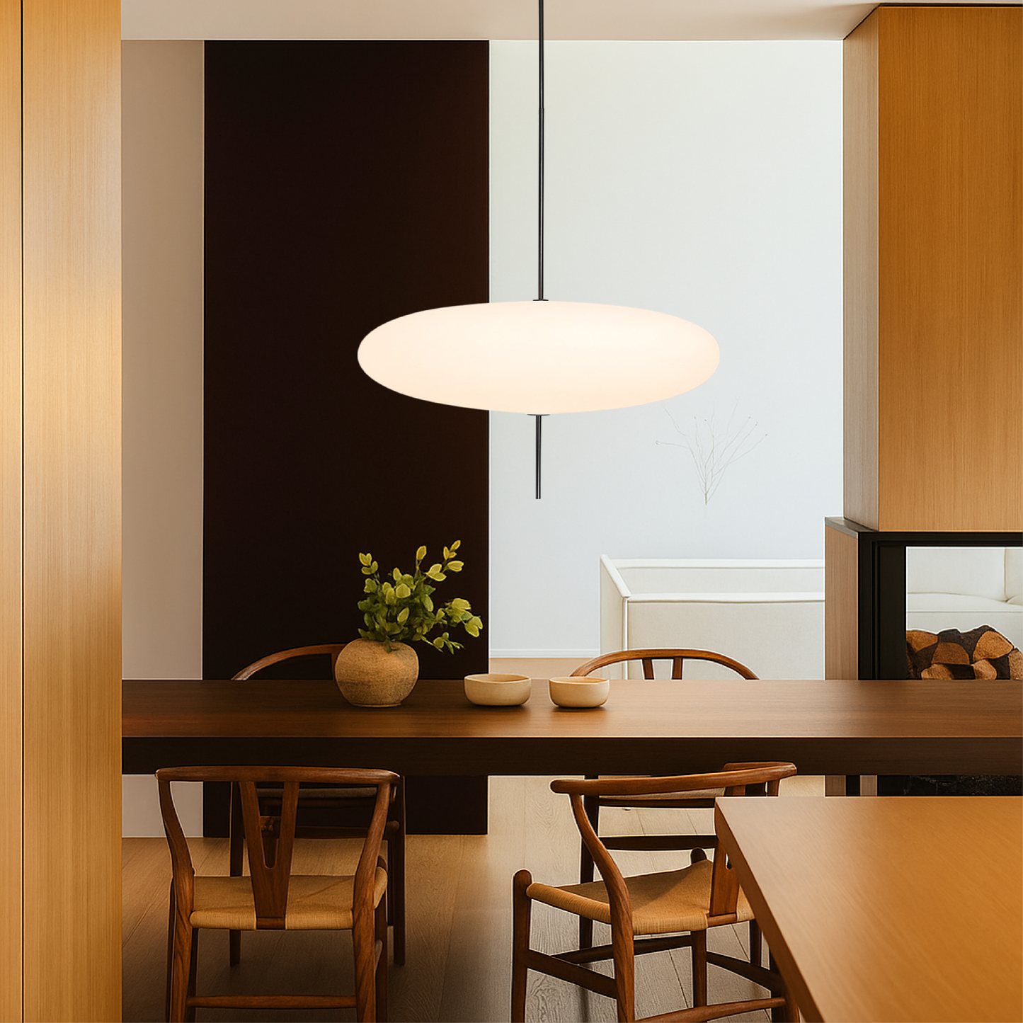 Elegant Dansk Bauhaus Loftpendel Væglampe med moderne design