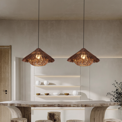 Lustro Rattan Bamboo Wiszące Lampy - Nowoczesny i naturalny design dla Twojego wnętrza
