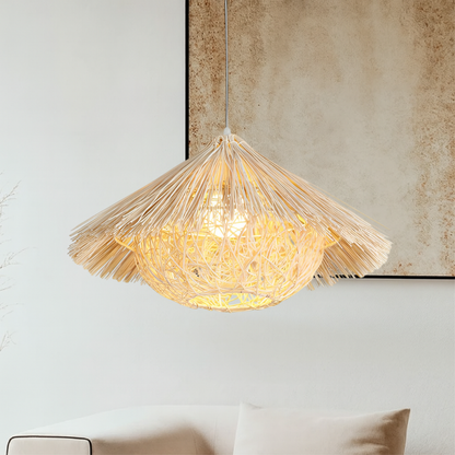 Lustro Rattan Bamboo Wiszące Lampy - Nowoczesny i naturalny design dla Twojego wnętrza