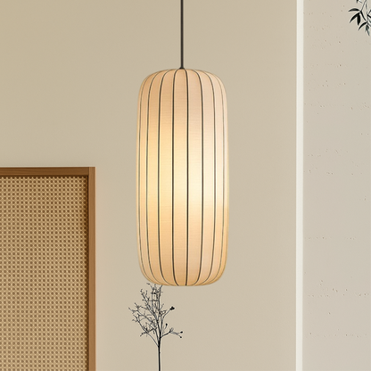 Lampa wisząca Rendara z jedwabnym kloszem dla eleganckiego styledu