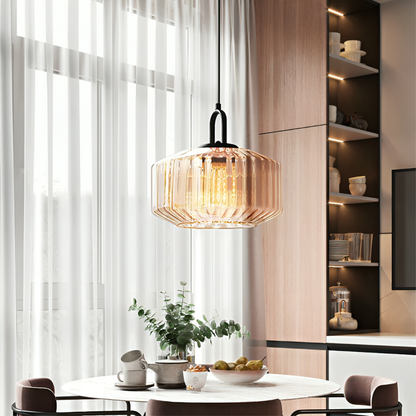 Lustre en Verre Coloré pour une Ambiance Accueillante