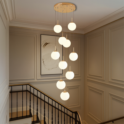 Nova Nordic Staircase Chandelier - Sleek Nordic Design for Modern Hallways