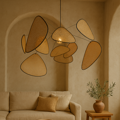 Bria's Handwoven Rattan Pendant Light