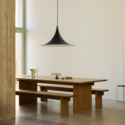 Plafonnier Nordic Élégant avec Socle en Forme de Soucoupe
