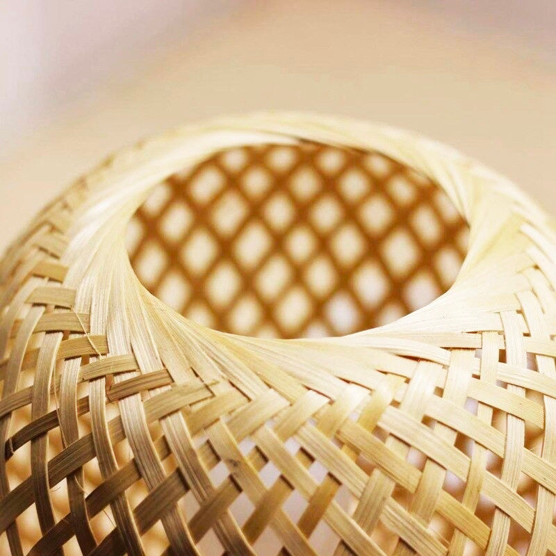 Bamboo ball bedside lamp