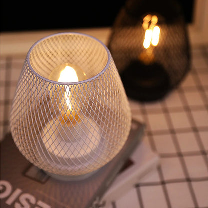 Cage industrial bedside lamp