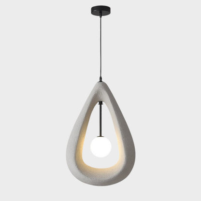 Lámpara de colgante ovalada en estilo Japandi para un toque elegante y moderno