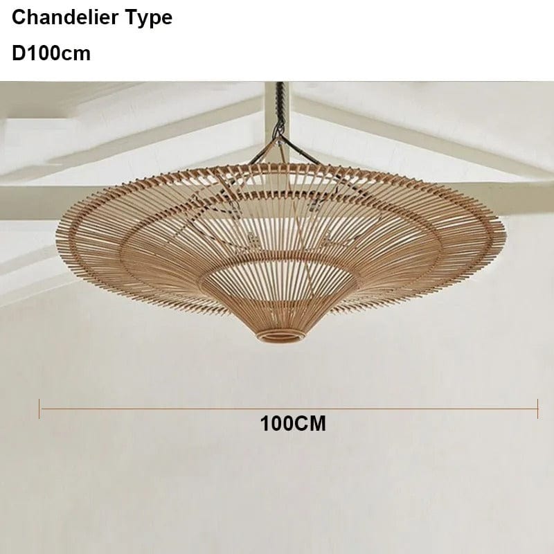 Kairo Rattan-Kronleuchter