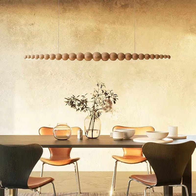Wooden Bead Chandelier