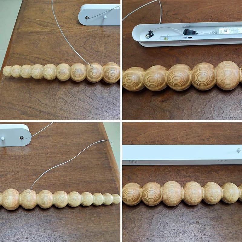 Wooden Bead Chandelier