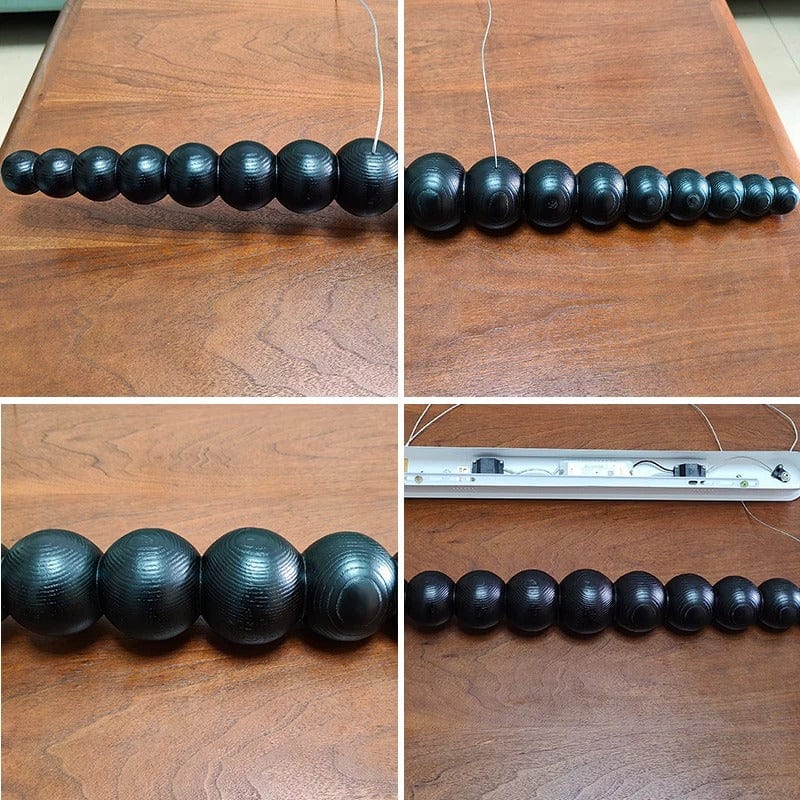Wooden Bead Chandelier