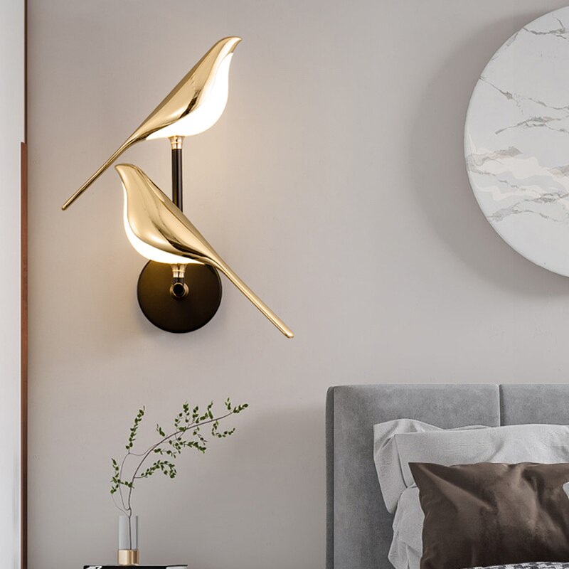 Lustre mural moderne MrBird en forme d'oiseaux pour une décoration élégante