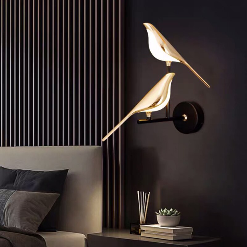 Lustre mural moderne MrBird en forme d'oiseaux pour une décoration élégante