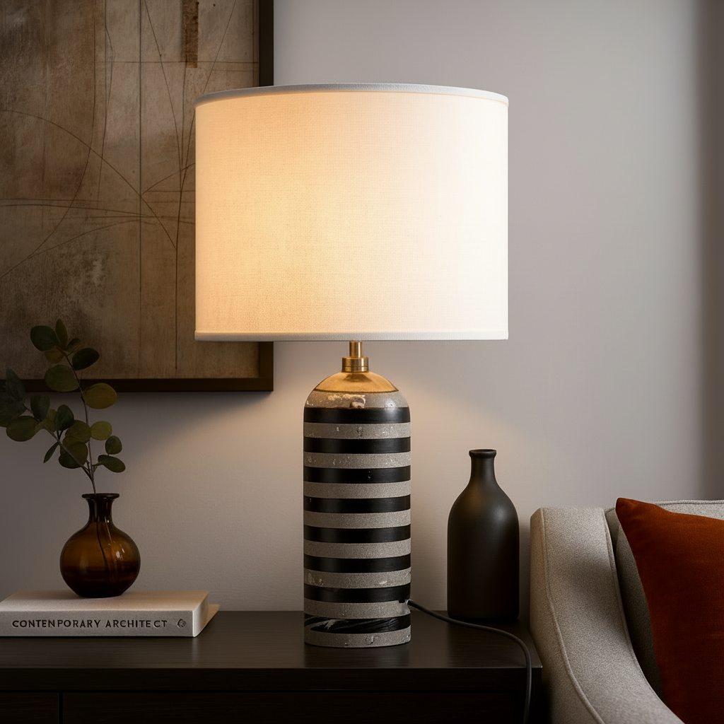 Rexo Marble Table Lamp – Elegant Marble Finish for Modern Homes
