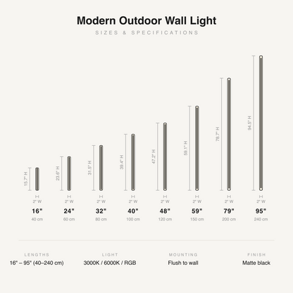 Modern Outdoor Wall Light