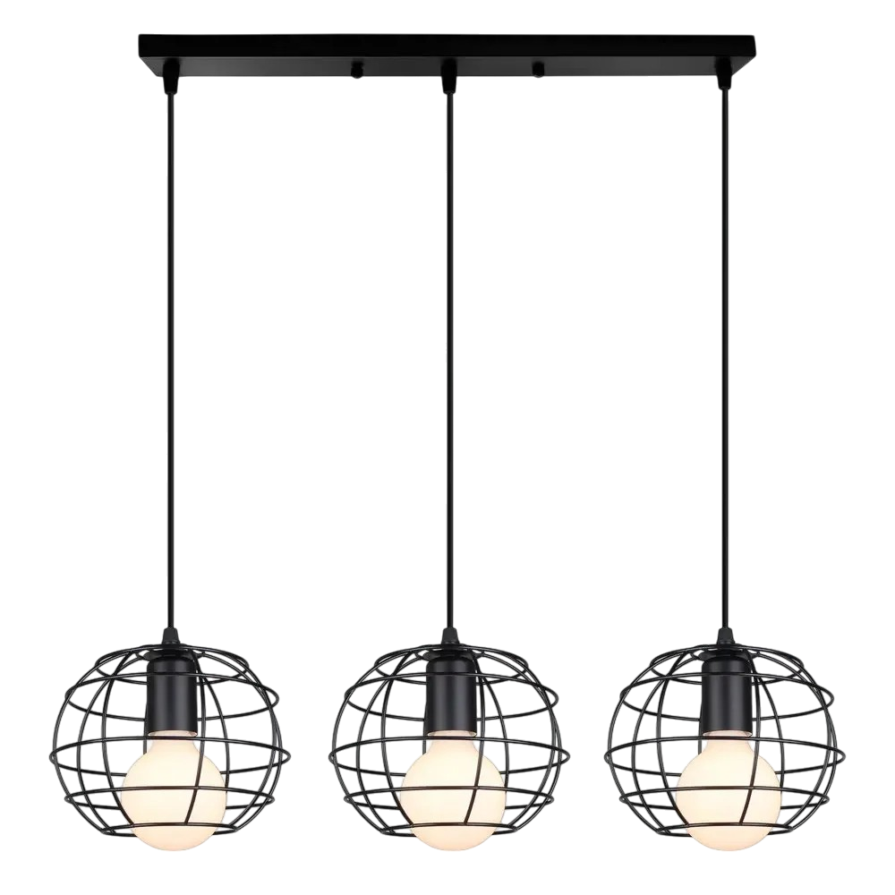 Lustre suspendu à 3 têtes Nuo pour une luminosité élégante et moderne