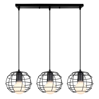 Lustre suspendu à 3 têtes Nuo pour une luminosité élégante et moderne