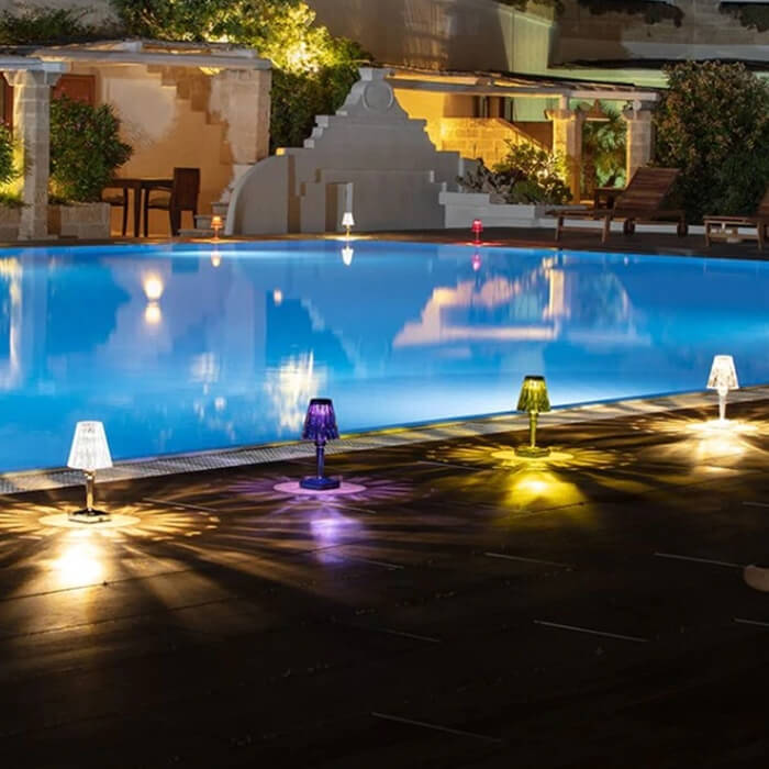 Mantar Crystal Wireless LED Lamp with Touch Control | Rechargeable &amp; Dimmable Light for Indoor &amp; Outdoor Use