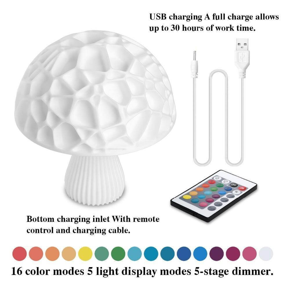 3D Print Elegant Mushroom Table Lamp Room