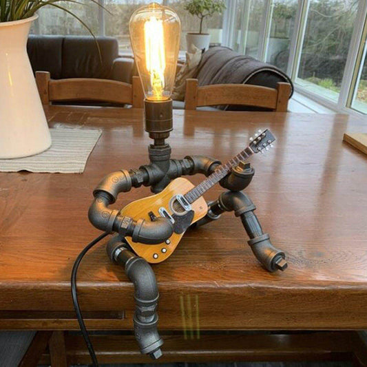 Chill Guitar Player Retro Table Lamp Glow Ambiance